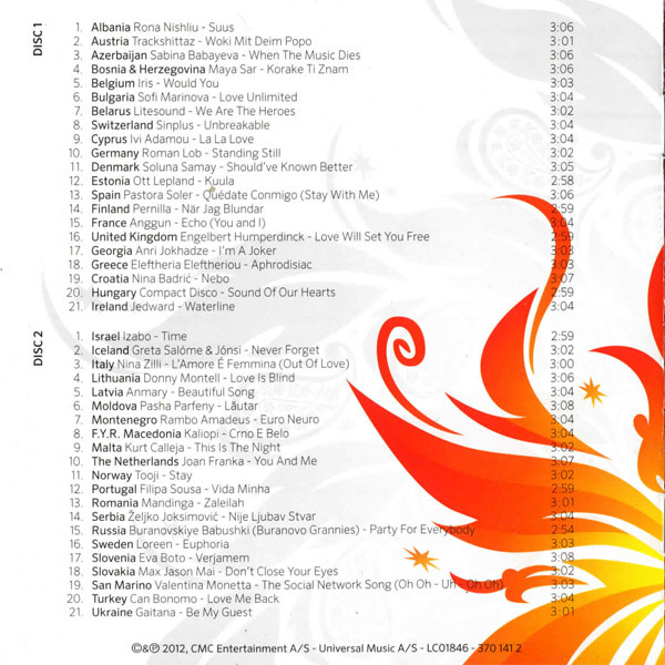 Eurovision Song Contest 2012; Baku light Your Fire! : Inlay11